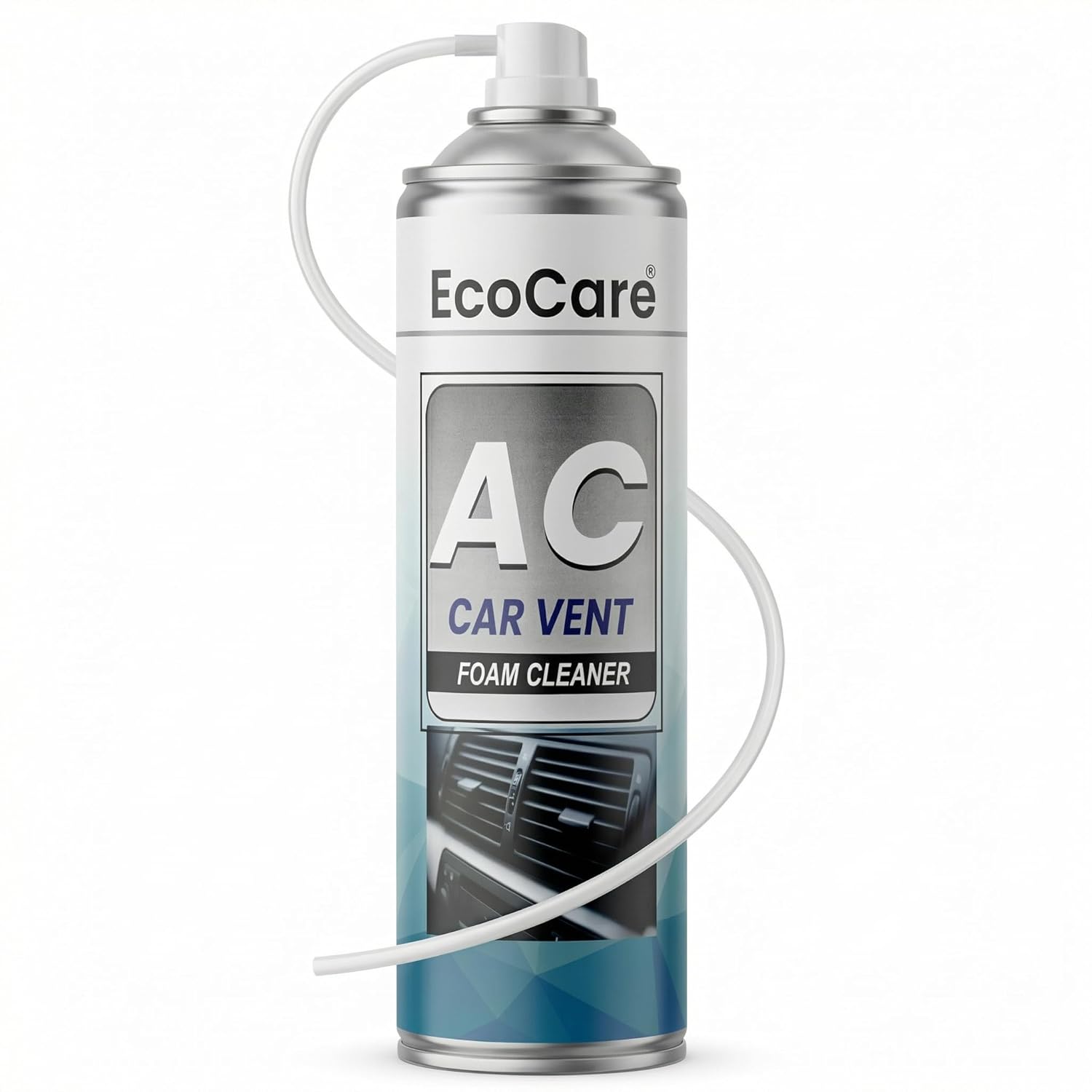 EcoCare Car AC Vent & Duct Cleaner | 500ML Foam Cleaning Spray for Car Air Conditioner | Freshens & Cleans Dust Build-Up | Fast No-Rinse Formula | Automotive HVAC Refresher (500ML)